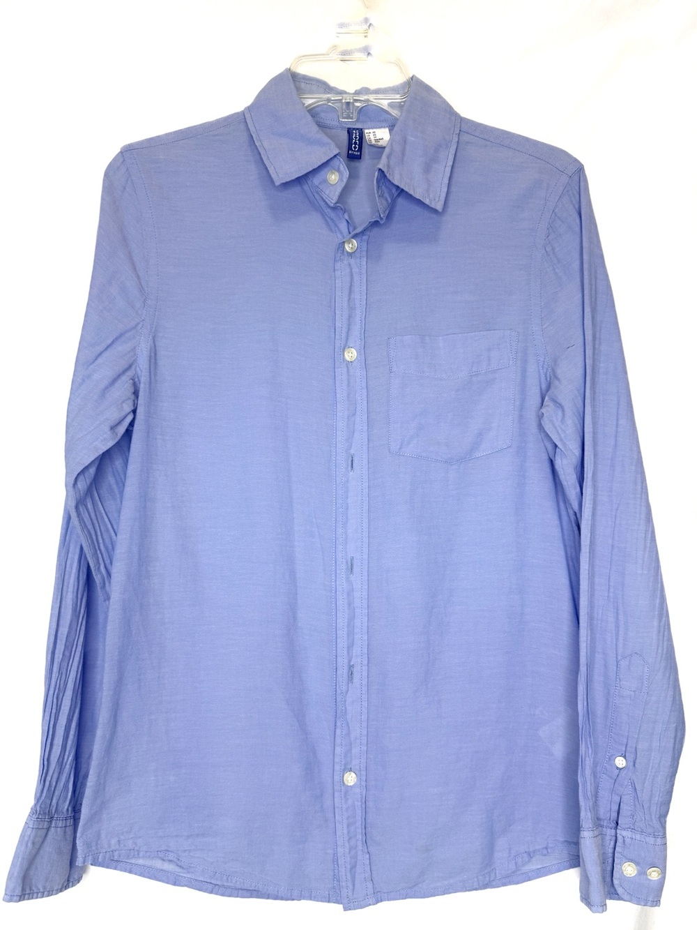 EUC-Men’s Divided by H&M Classic Button Down Long Sleeve LightWeight Dress Shirt